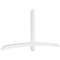 Ekena Millwork Bellingham Architectural Grade PVC Gable Bracket, 108"W x 49 1/2"H x 4"D x 4"F, 11/12 Pitch GBP108X50X0404BEL00 - alternate 1
